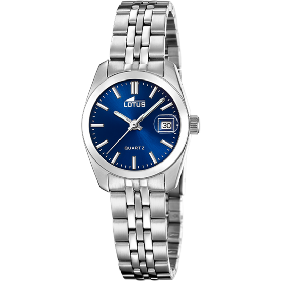 Montre femme Lotus Old Money 18992/5 – cadran bleu bracelet acier – vue de face