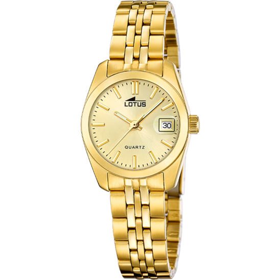 Montre femme Lotus Old Money 18993/3 – cadran doré bracelet acier – vue de face