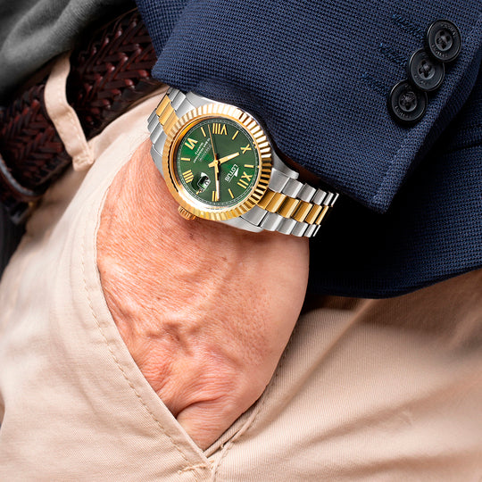 Montre homme Lotus Freedom 19003/3 – cadran vert bracelet acier – portée