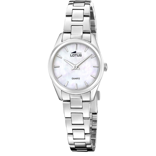 Montre femme Lotus 2Gether 19006/1 – cadran blanc bracelet acier – vue de trois-quarts