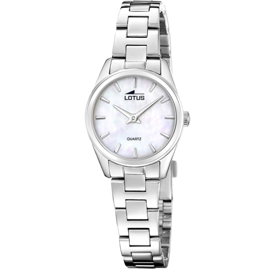 Montre femme Lotus 2Gether 19006/1 – cadran blanc bracelet acier – vue de face 2