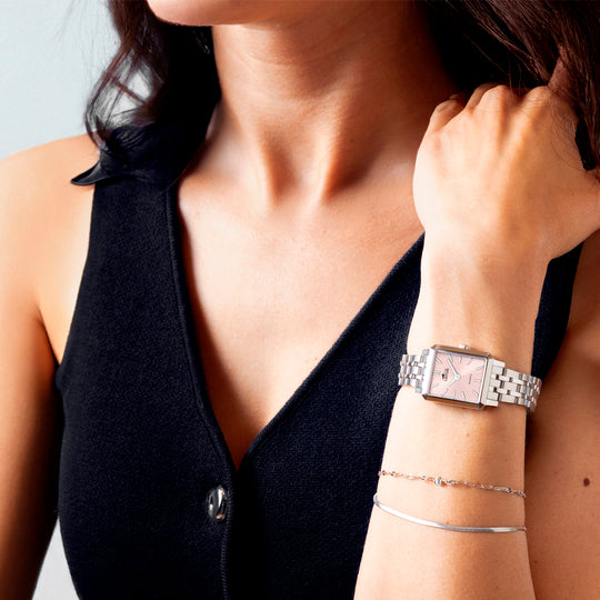 Montre femme Lotus 2Gether 19008/2 – cadran rose bracelet acier – portée
