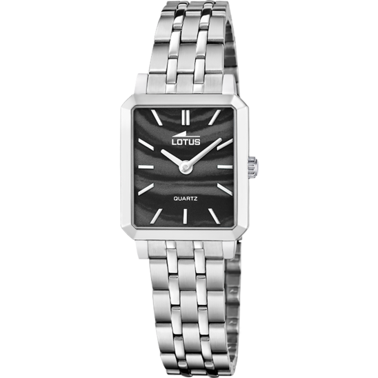 Montre femme Lotus 2Gether 19008/5 – cadran noir bracelet acier – vue de face 2