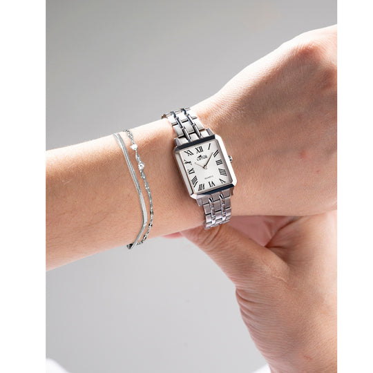 Montre femme Lotus 2Gether 19008/7 – cadran blanc bracelet acier – portée