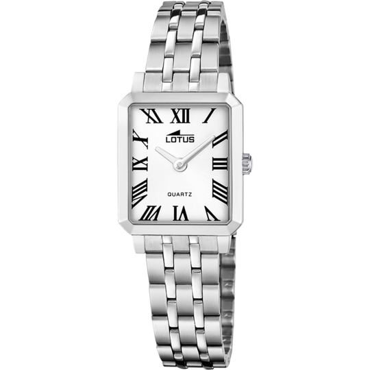 Montre femme Lotus 2Gether 19008/7 – cadran blanc bracelet acier – vue de trois-quarts