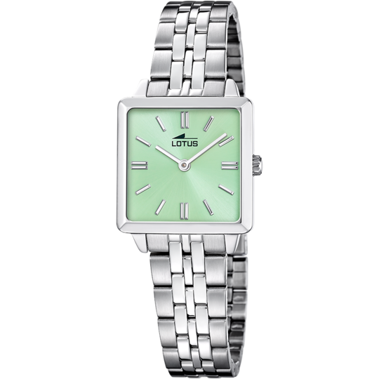 Montre femme Lotus 2Gether 19010/4 – cadran vert clair bracelet acier – vue de trois-quarts