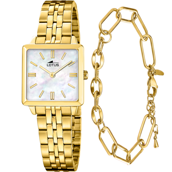 Montre femme Lotus 2Gether 19011/1 – cadran nacré bracelet acier doré – vue de face