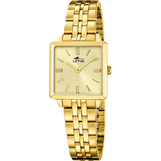 Montre femme Lotus 2Gether 19011/2 – cadran champagne bracelet acier doré – vue de face 2