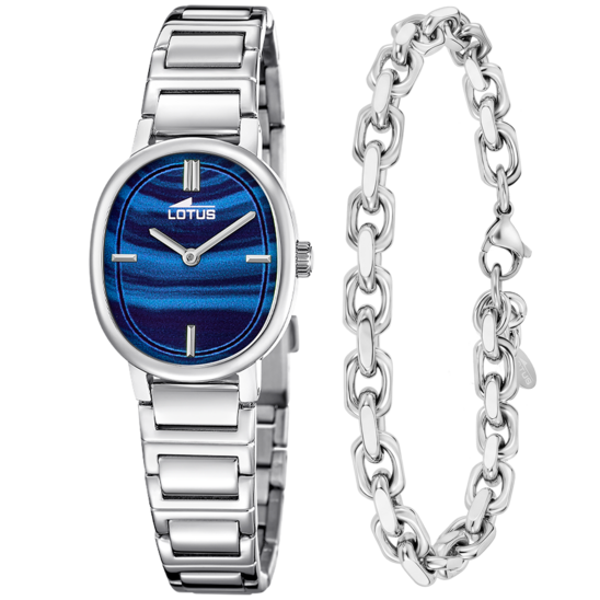 Montre femme Lotus 2Gether 19012/3 – cadran bleu bracelet acier – vue de face