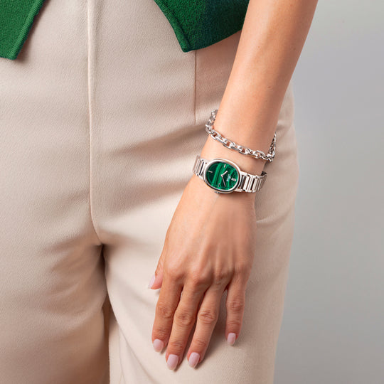 Montre femme Lotus 2Gether 19012/4 – cadran vert foncé bracelet acier – portée 2