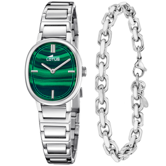 Montre femme Lotus 2Gether 19012/4 – cadran vert foncé bracelet acier – vue de face