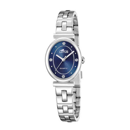 Montre femme Lotus 2Gether 19016/2 – cadran bleu marine bracelet acier – vue de face 2