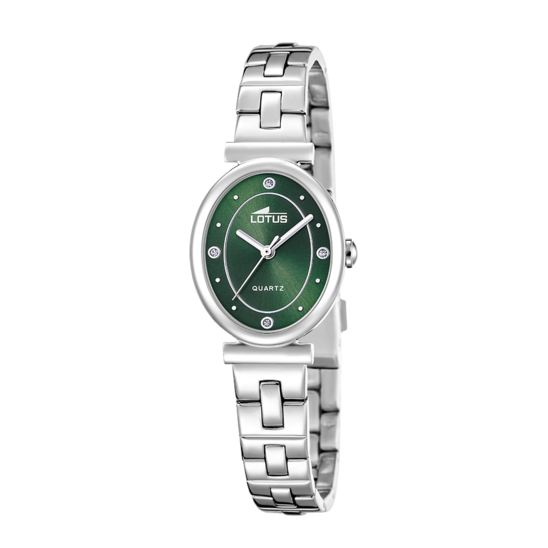 Montre femme Lotus 2Gether 19016/3 – cadran vert bracelet acier – vue de face 2