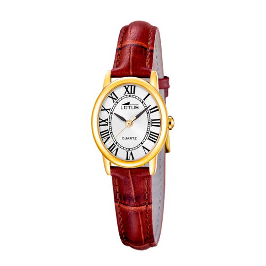Montre femme Lotus 2Gether 19019/1 – cadran argenté bracelet cuir – vue de face 2