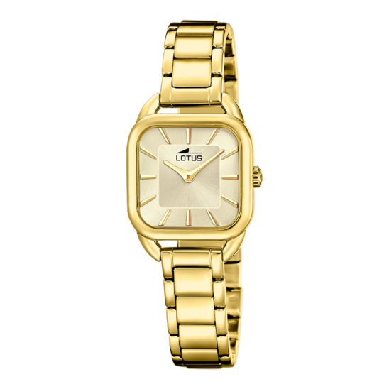 Montre femme Lotus 2Gether 19021/1 – cadran champagne bracelet acier doré – vue de face 2