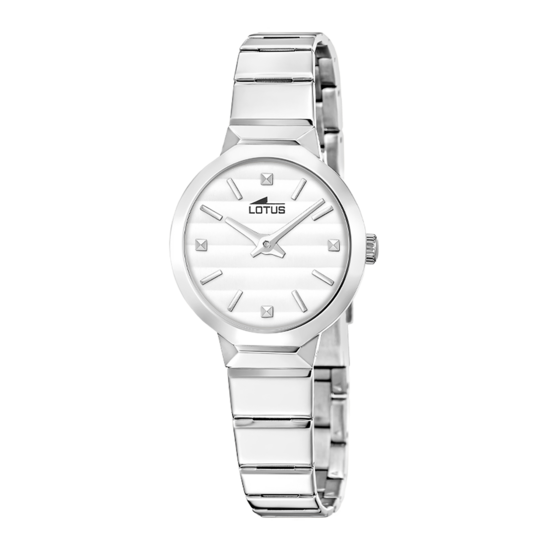 Montre femme Lotus Old Money 19026/1 – cadran argenté bracelet acier – vue de face