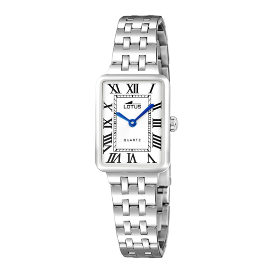 Montre femme Lotus 2Gether 19032/1 – cadran blanc bracelet acier – vue de face 2