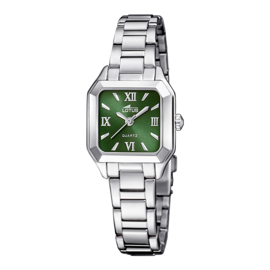 Montre femme Lotus Old Money 19034/4 – cadran vert bracelet acier – vue de face
