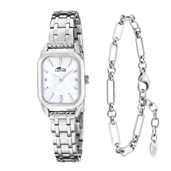 Montre femme Lotus 2Gether 19039/1 – cadran blanc bracelet acier – vue de face