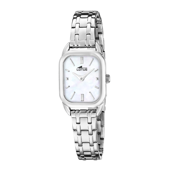 Montre femme Lotus 2Gether 19039/1 – cadran blanc bracelet acier – vue de trois-quarts