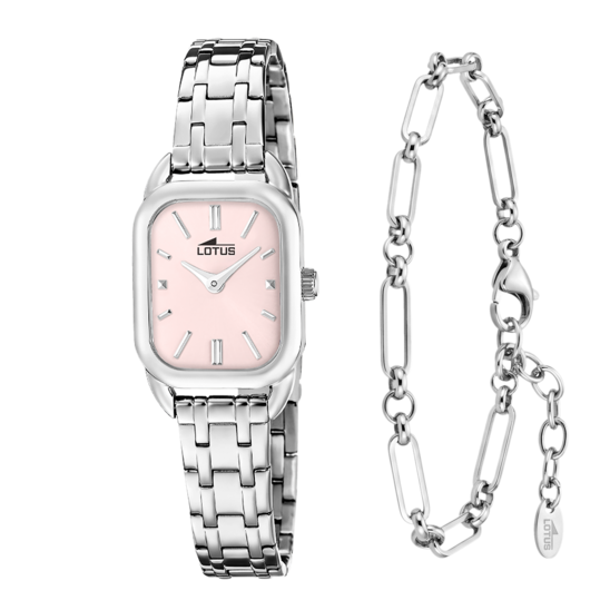 Montre femme Lotus 2Gether 19039/2 – cadran rose clair bracelet acier – vue de face