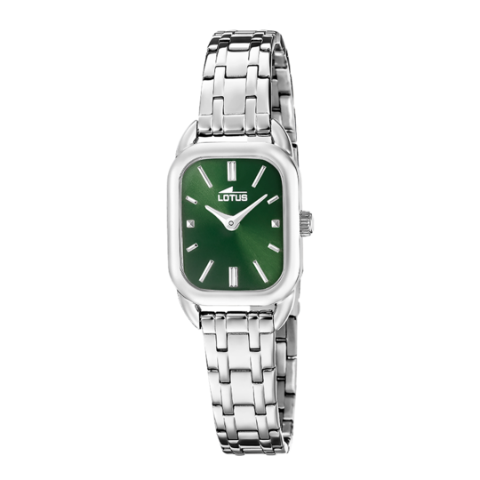 Montre femme Lotus 2Gether 19039/5 – cadran vert bracelet acier – vue de trois-quarts