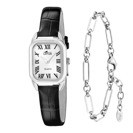 Montre femme Lotus 2Gether 19040/1 – cadran argenté bracelet cuir – vue de face