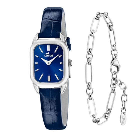 Montre femme Lotus 2Gether 19040/3 – cadran bleu bracelet cuir – vue de face