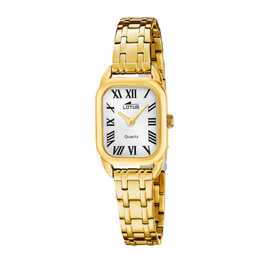 Montre femme Lotus 2Gether 19041/6 – cadran argenté bracelet acier doré – vue de face 2