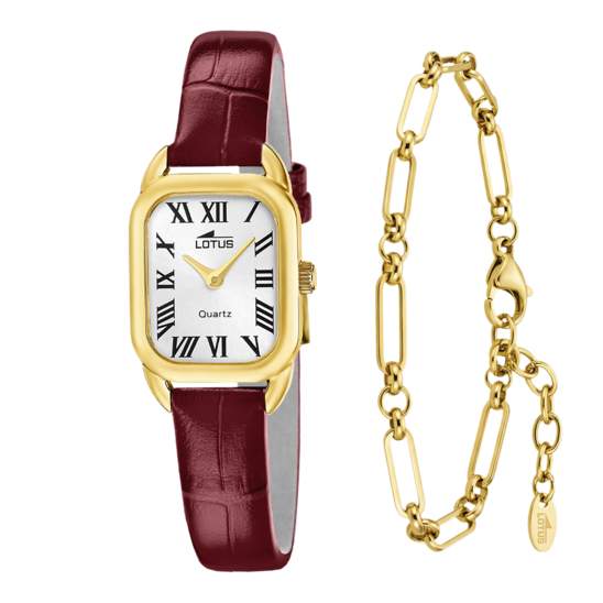Montre femme Lotus 2Gether 19042/1 – cadran argenté bracelet cuir – vue de face