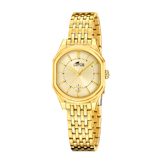 Montre femme Lotus Old Money 19045/2 – cadran doré bracelet acier – vue de face