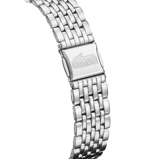 Montre homme Lotus Classic Steel 19056/2 – cadran blanc bracelet acier – vue de dos