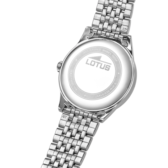 Montre homme Lotus Classic Steel 19056/3 – cadran vert bracelet acier – vue de trois-quarts 2