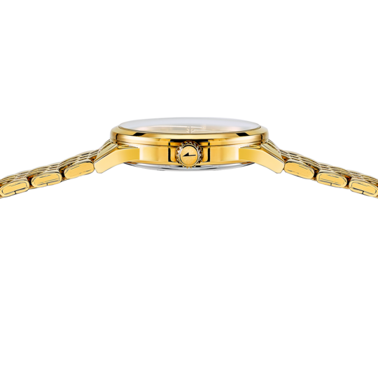 Montre femme Lotus Classic Steel 19059/1 – cadran blanc bracelet acier – vue de trois-quarts