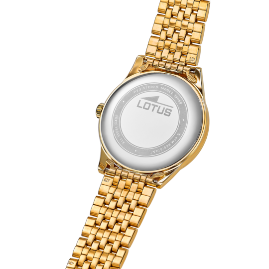 Montre femme Lotus Classic Steel 19059/1 – cadran blanc bracelet acier – vue de trois-quarts 2