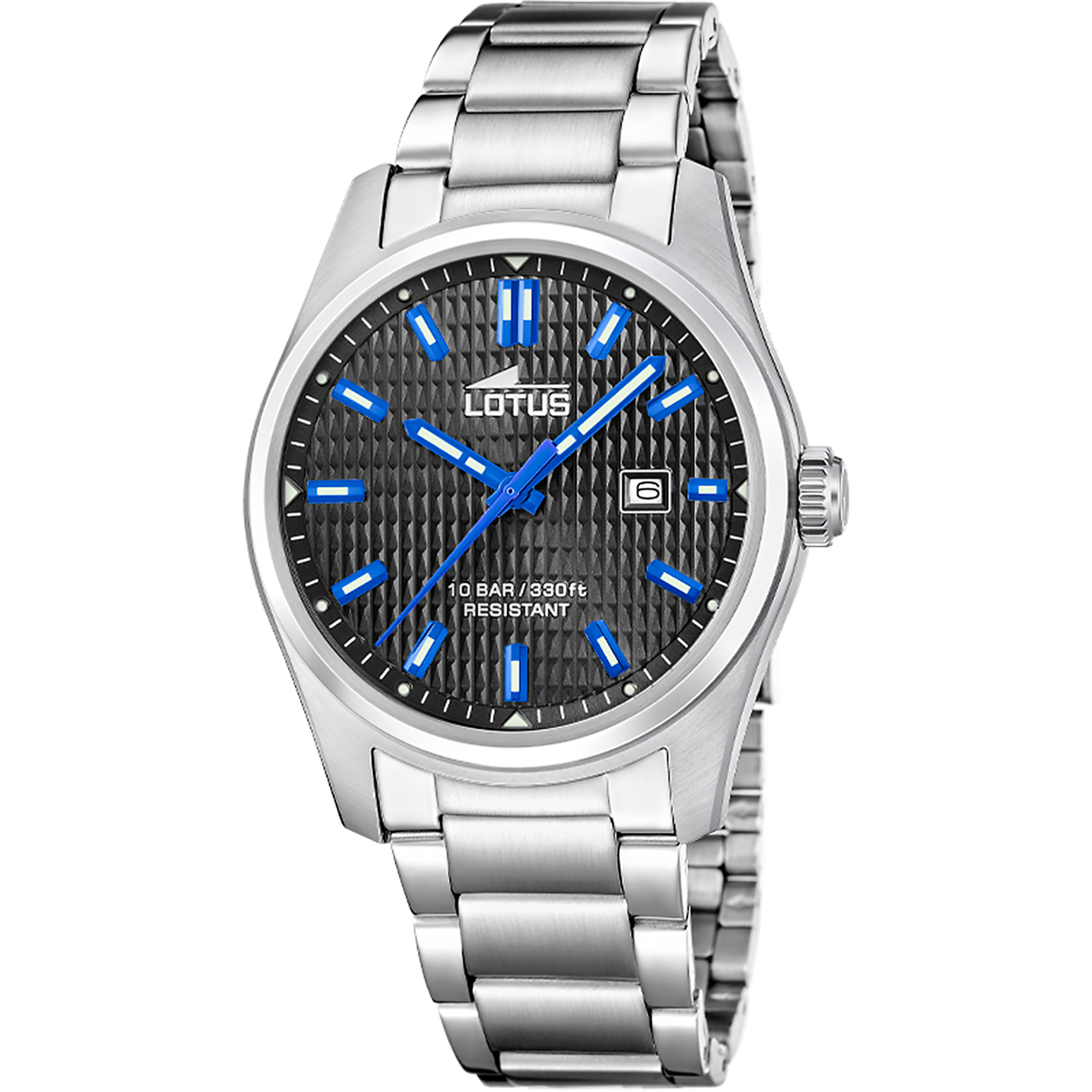 Black & Blue Steel Watch – Men | Lotus