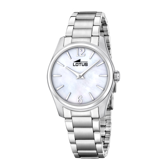Montre femme Lotus Classic Steel 19061/1 – cadran nacré bracelet acier – vue de face