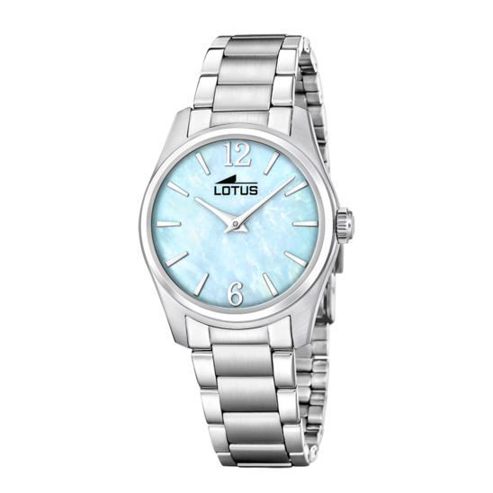Montre femme Lotus Classic Steel 19061/3 – cadran bleu bracelet acier – vue de face