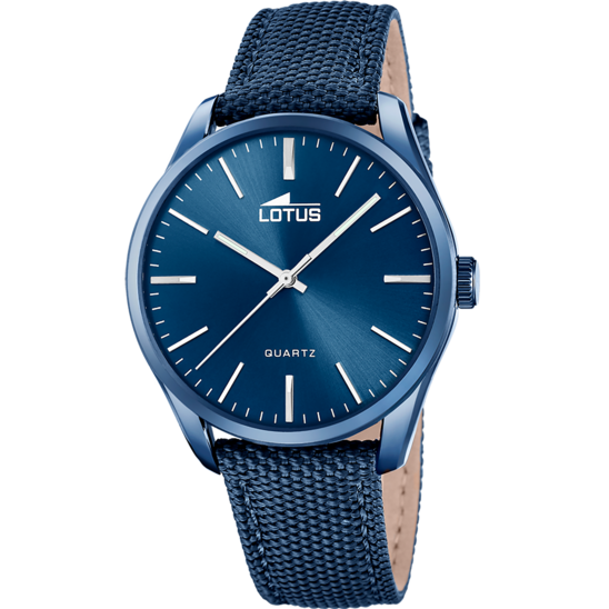 Montre homme Lotus Minimalist For Him 19071/1 – cadran bleu bracelet nylon – vue de face