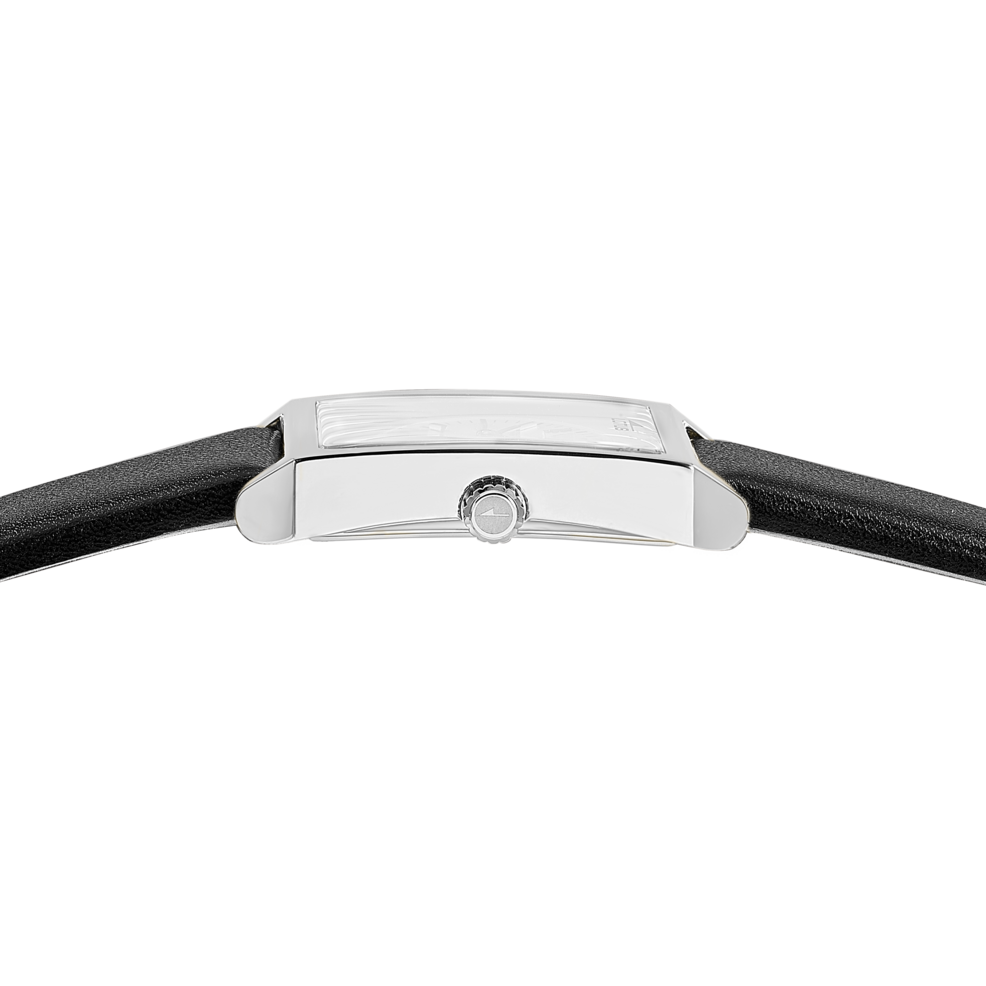 Montre homme Lotus Square Series 19078/1 – cadran argenté bracelet cuir – vue de trois-quarts