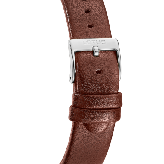 Montre homme Lotus Square Series 19078/2 – cadran doré bracelet cuir – vue de dos