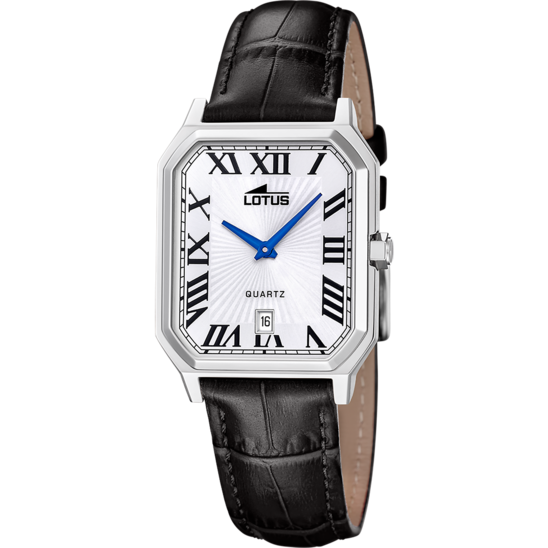 Montre homme Lotus Square Series 19080/1 – cadran gris bracelet cuir – vue de face