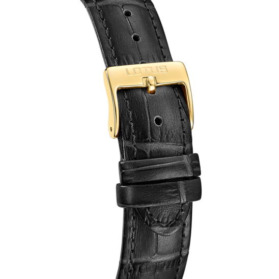 Montre homme Lotus Square Series 19081/3 – cadran doré bracelet cuir – vue de dos