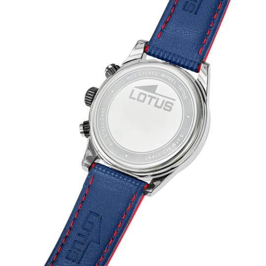 Montre homme Lotus Pulse 19085/2 – cadran argenté bracelet cuir – vue de trois-quarts 2