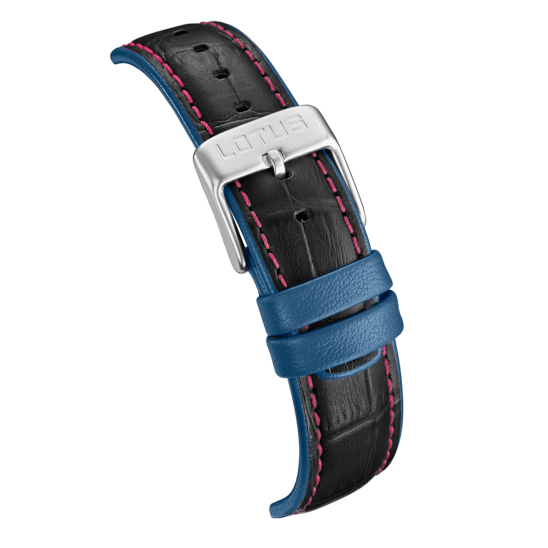 Montre homme Lotus Pulse 19089/2 – cadran bleu bracelet cuir – vue de dos