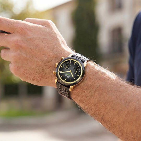 Montre connectée homme Lotus Connected 19095/2 – cadran noir bracelet acier – portée