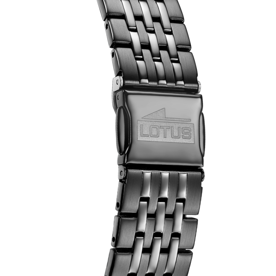 Montre connectée homme Lotus Connected 19095/2 – cadran noir bracelet acier – vue de dos
