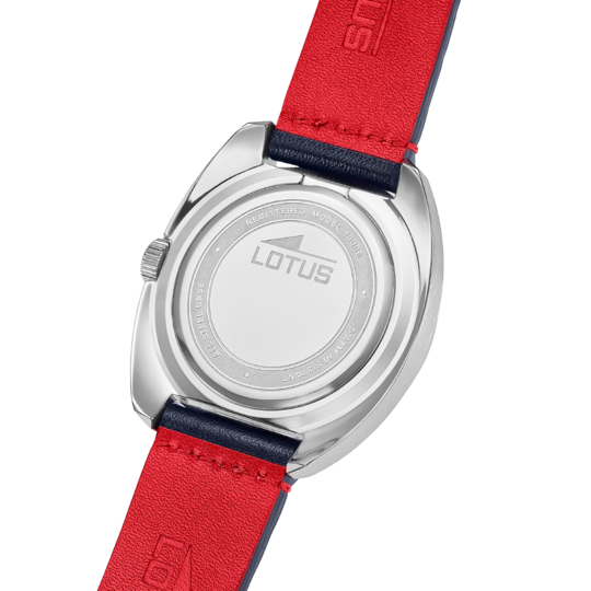 Montre homme Lotus Pulse 19096/1 – cadran bleu bracelet cuir – vue de trois-quarts