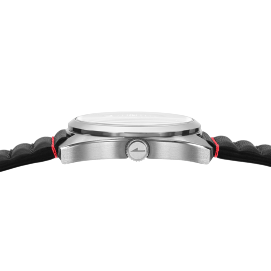 Montre homme Lotus Pulse 19096/2 – cadran noir bracelet cuir – vue de trois-quarts 2