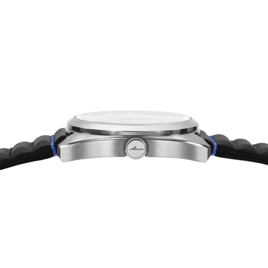 Montre homme Lotus Pulse 19096/3 – cadran noir bracelet cuir – vue de trois-quarts 2